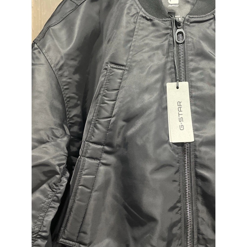 NWT G•Star Macro Balloon Bomber Dark Black Oversized Bomber Jacket Size M - Picture 8 of 16